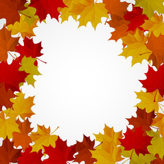 Abstract background with autumn colorful leaves.