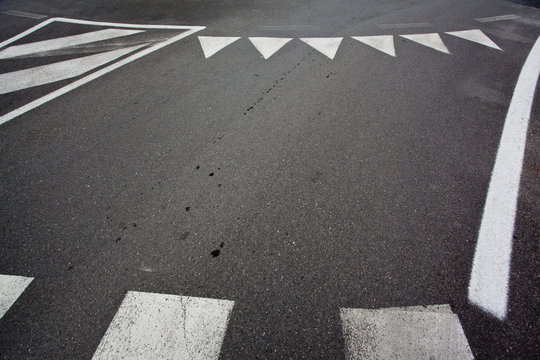 Car race asphalt and curb