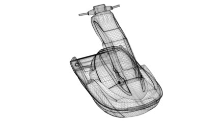 Obraz premium Jetski isolated view