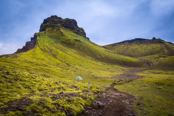 Naklejka premium Panorama of Icelandic mountains