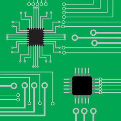 System computer electronic board flat modern background