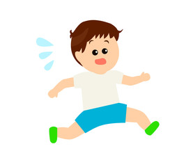 A little boy running, exercise, athlete image
