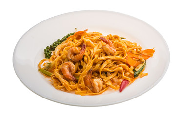 Fried noodles with shrimps