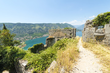 Fototapeta na wymiar Old fortress in the mountains. Kotor. Montenegro