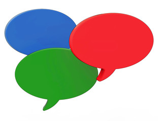 Blank Speech Balloons Shows Copyspace For Thought Chat Or Idea