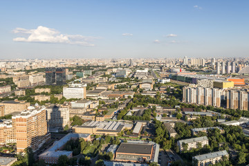 Modern residential area in Moscow. High-rise buildings