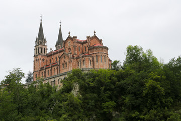 Fototapeta na wymiar Famous basilica of Covadonga in Asturias, Spain