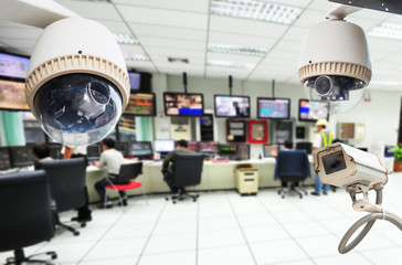 CCTV and security room background