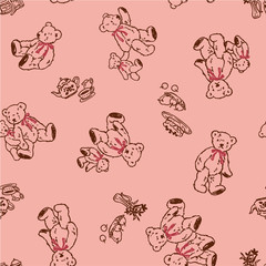可愛い熊のパターン