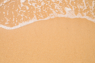 Beach sand background. Wave and sand border.