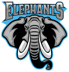Naklejka premium elephant head mascot