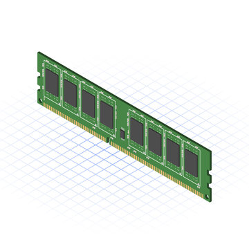 Isometric RAM Vector Illustration