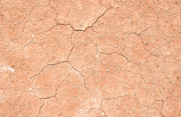 cracked clay ground close up
