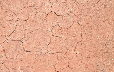 cracked clay ground close up