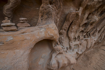Pebbles Stacks in the Sandstone