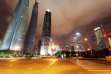 Fototapeta na wymiar Shanghai city. Nights Pudong