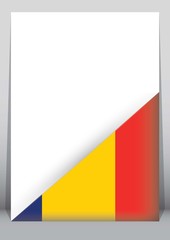 Illustration of an binder or holder with the flag of Romania
