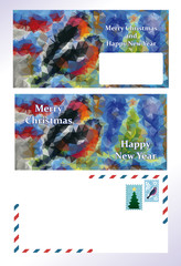 set of greeting Christmas letter