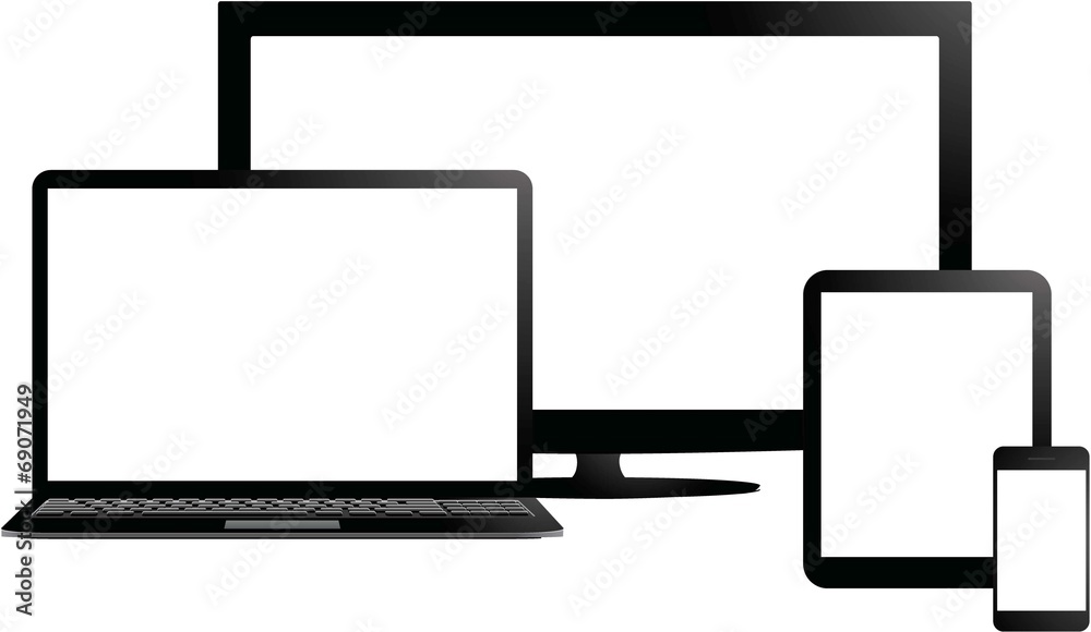 Wall mural fully responsive web site design across multiple platforms