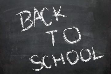 Close up of a black dirty chalkboard - Back to School