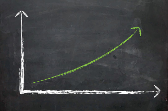 Close up of a black dirty chalkboard - Chart