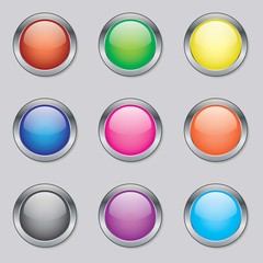 Round Web Buttons in Various Colours