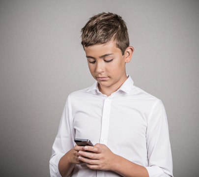 Teenager texting on smart phone, addiction with social media 
