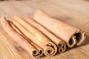 Macro picture of cinnamon.