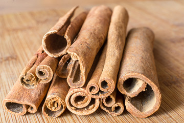 Macro picture of cinnamon.