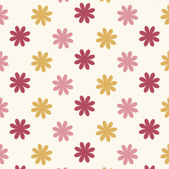 Seamless flower pattern vector background