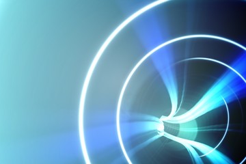 Blue spiral with bright light