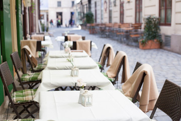 Fototapeta na wymiar empty restaurant terrace