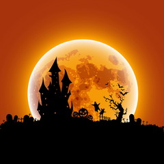 Happy Halloween message design background, vector illustration