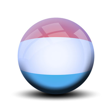 Drapeau en bulle : Luxembourg