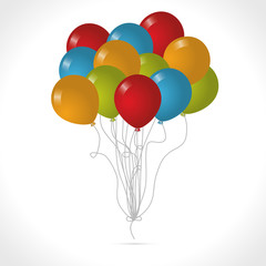 Colored balloons vector
