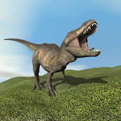 Obraz na płótnie Canvas Tyrannosaurus dinosaur - 3D render