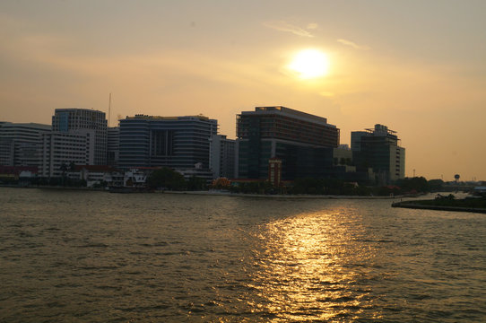 sunset in Bangkok