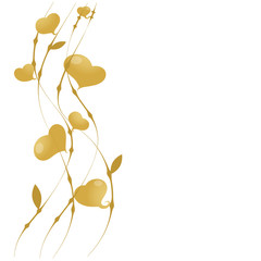 background golden hearts golden jubilee anniversary