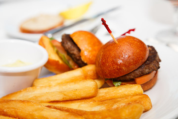 Sliders and French Fries