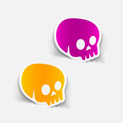 realistic design element: skull