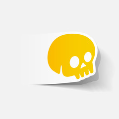 Fototapeta premium realistic design element: skull