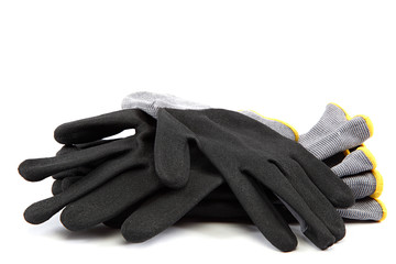 Work gloves on white background.