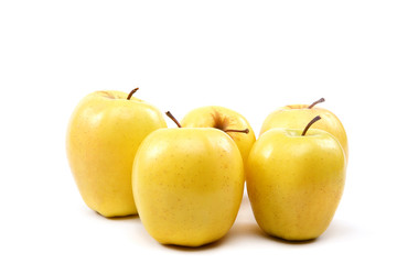 Fresh apples on white background.