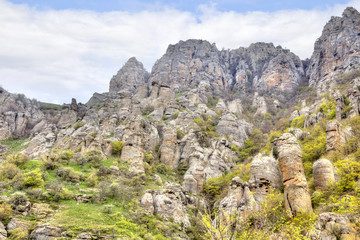 Outcrops on the mountain Demerdzhi