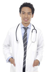 Fototapeta premium handsome young doctor, smiling at camera
