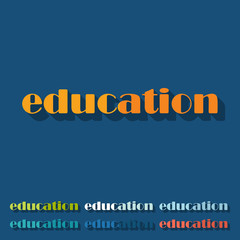 Flat design: education