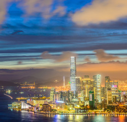 Fototapeta premium HONG KONG -August 9: Scene of the Victoria Harbour on August 9,