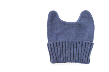 Knitted hat isolated on white