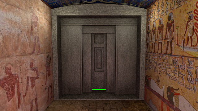 Animation of a tomb in ancient Egypt. Greenscreen