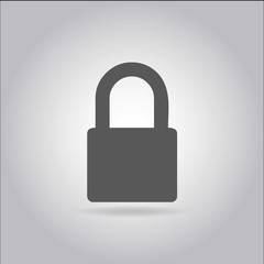 Illustration on grey background with shadow - Lock